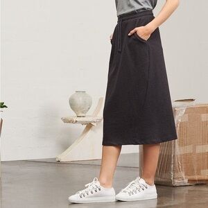 Kowtow grey knit building block skirt